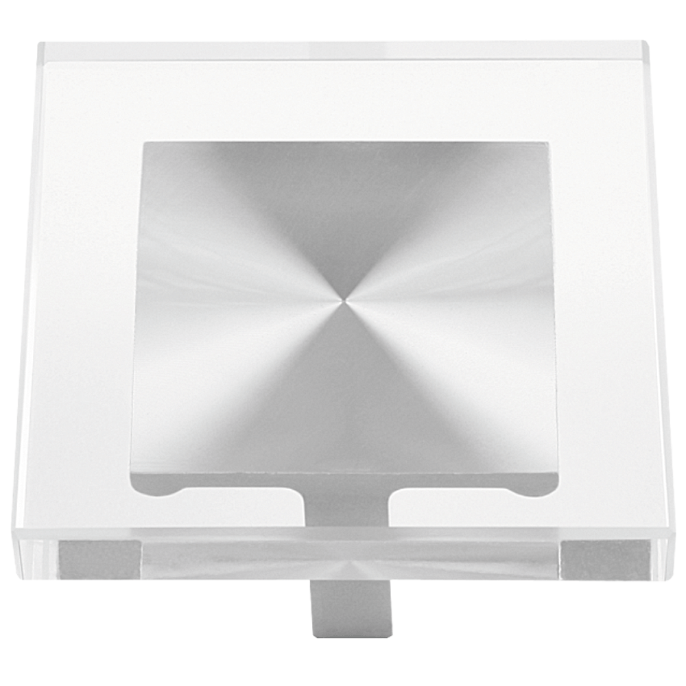 Buton FZ26068, sticla, mat/crom, 60 mm