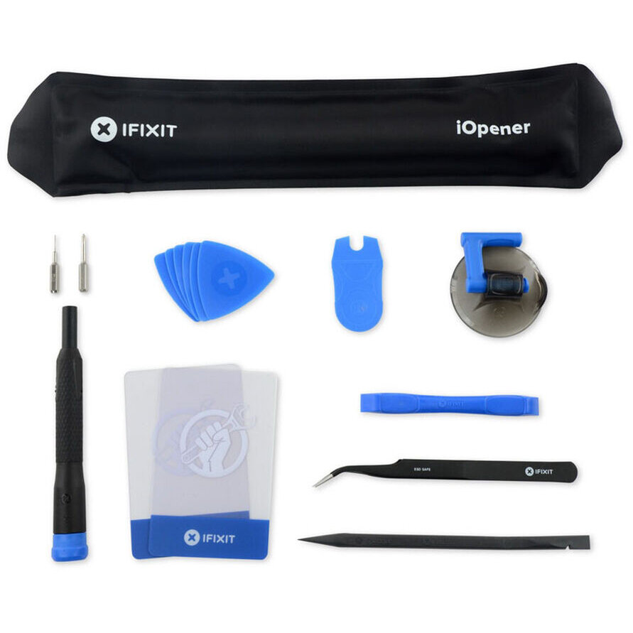 Oferte la Trusa de Instrumente iOpener Surubelnita Spatula Ventuza Penseta Card de Plastic Negru