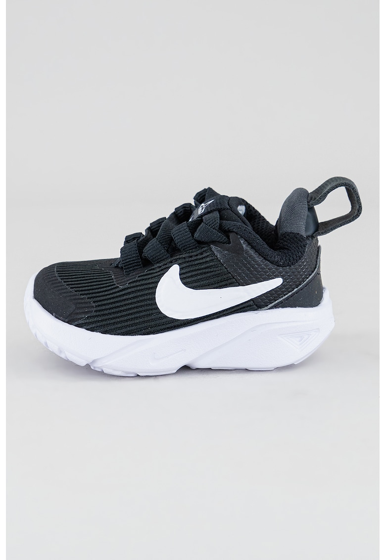 Pantofi cu insertii sintetice - pentru alergare Star Runner 4 - Negru/Alb optic