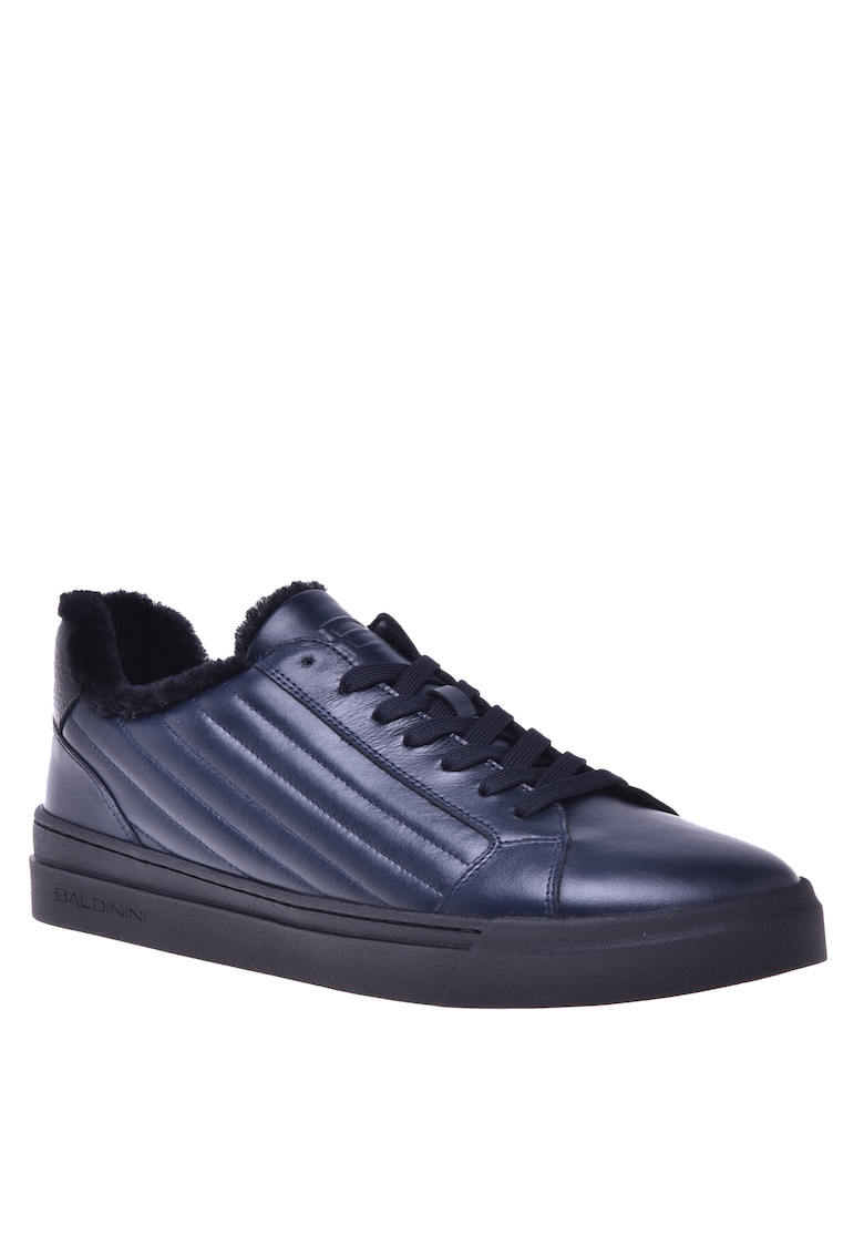 Oferte la Pantofi sport din piele cu aspect matlasat - Albastru