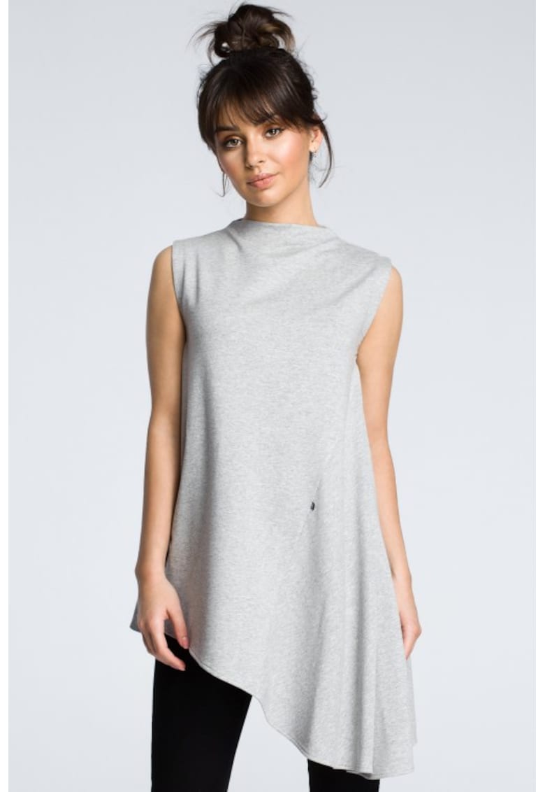 Oferte la Bluza asimetrica fara maneci - - Gri