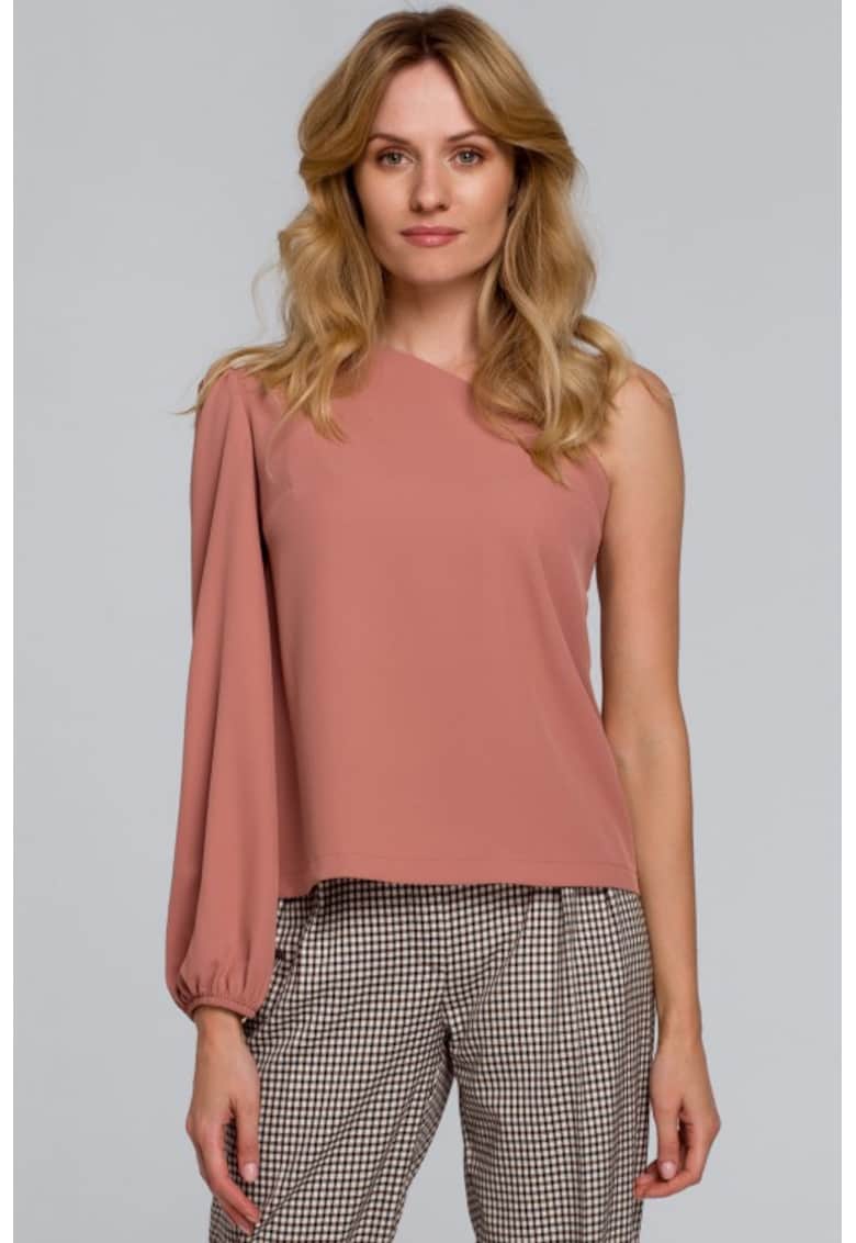 Oferte la Bluza pe un singur umar - - Roz prafuit