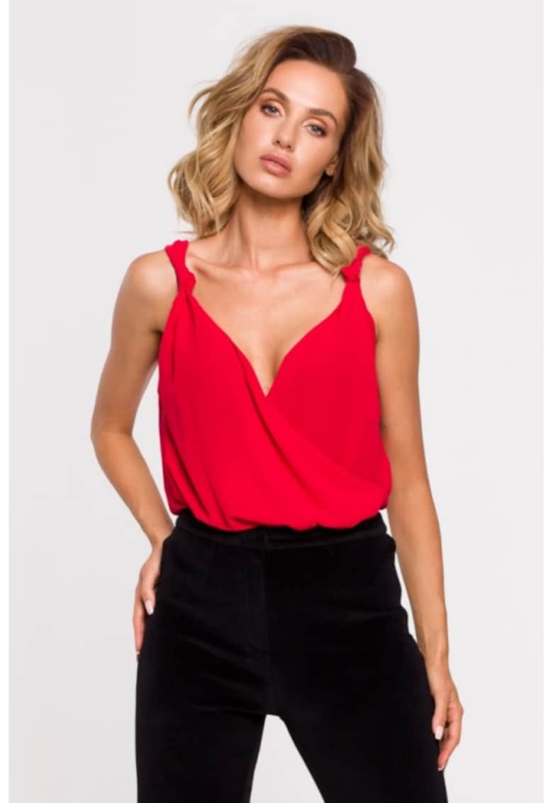 Oferte la Body elegant din sifon - - Rosu