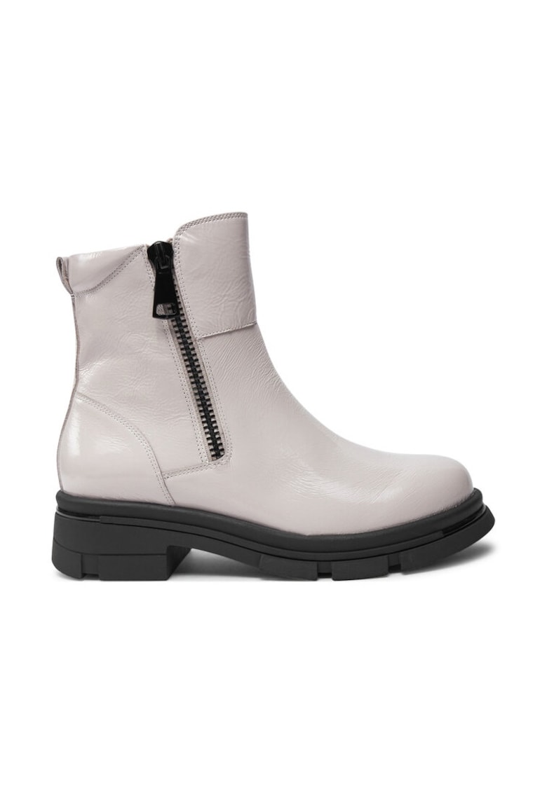 Botine 9-25427-43 Alb - Piele lacuita