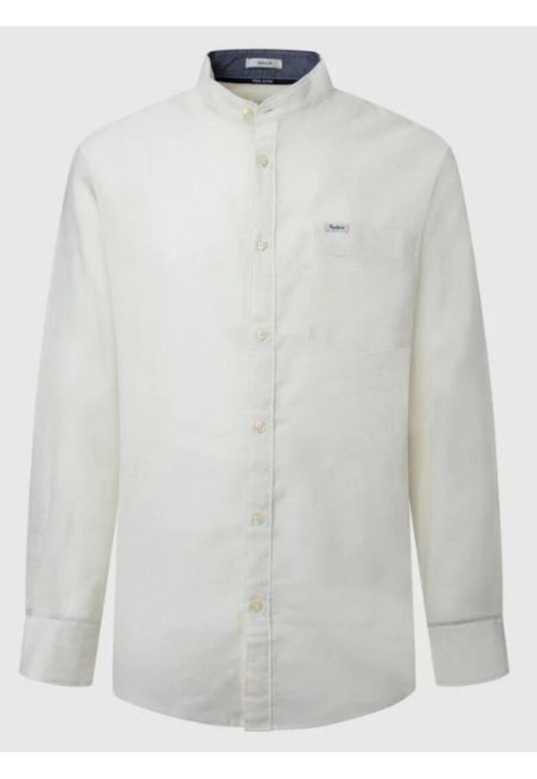 Camasa cu croiala regular din amestec de in -