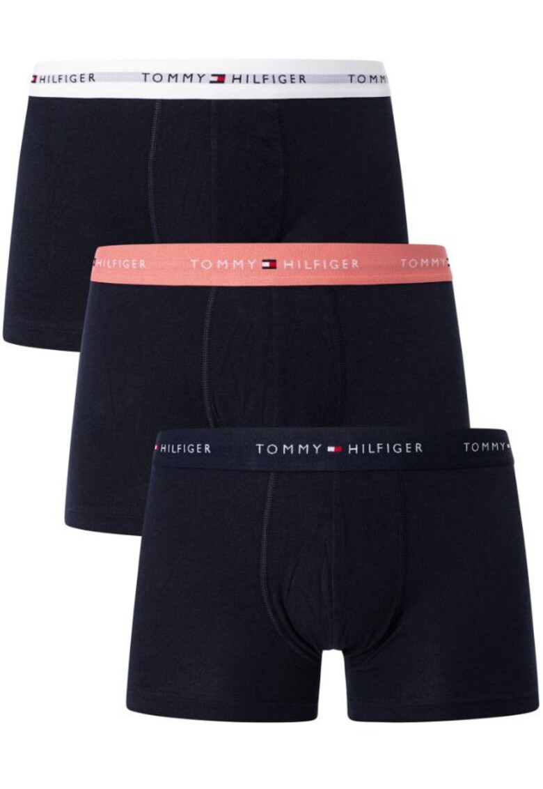 Set de boxeri uni cu banda logo in talie - 3 perechi -