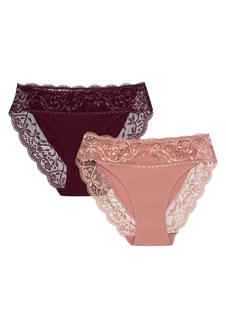 Set 2 perechi de lenjerie intima  Bumbac -Maro/Roz