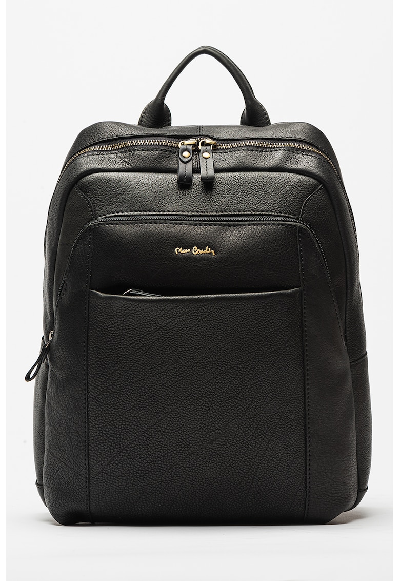 Oferte la Rucsac din piele cu buzunare multiple - Negru