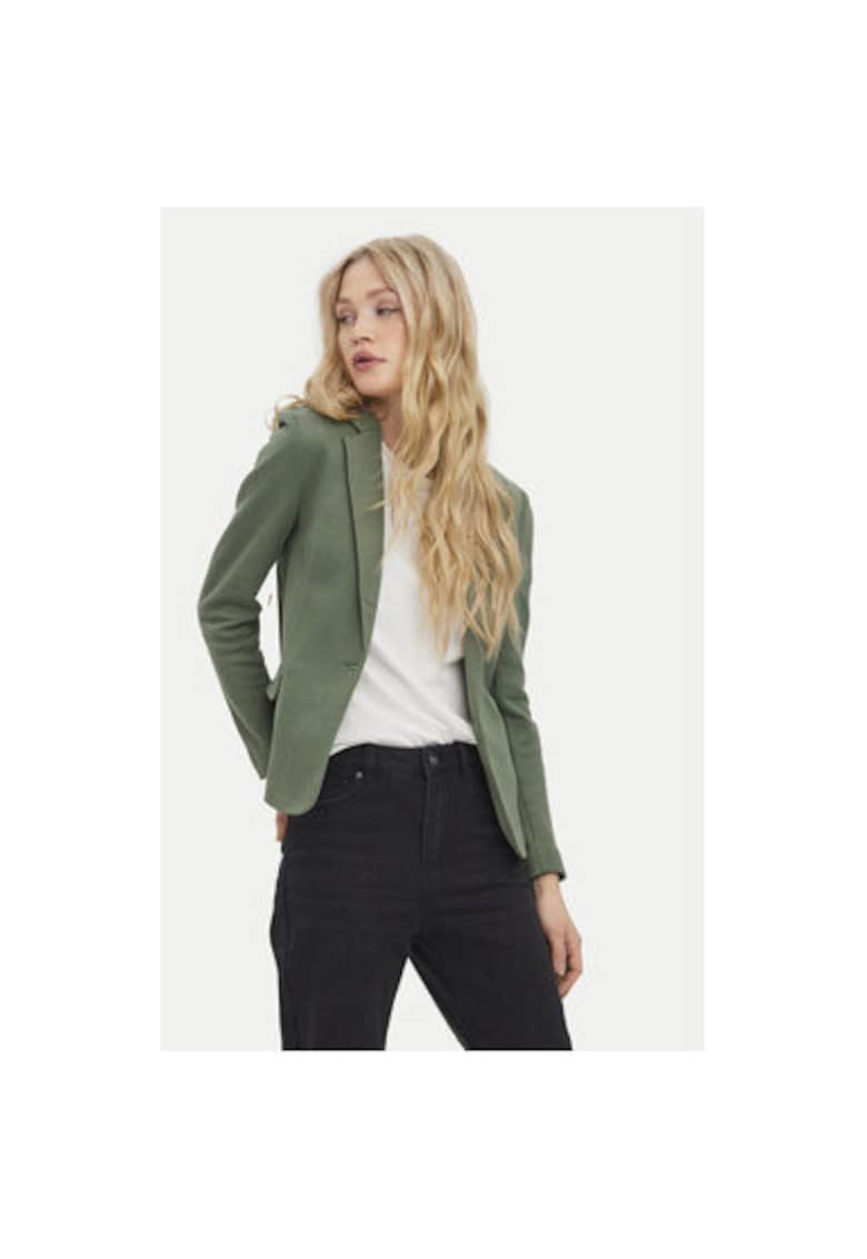 Sacou dama - 304785603 - Poliester reciclat/Viscoza - Verde - Verde