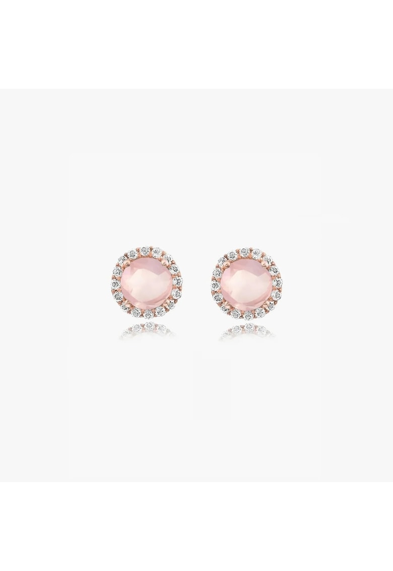 Cercei din argint Keira Rose - Cuart Roz