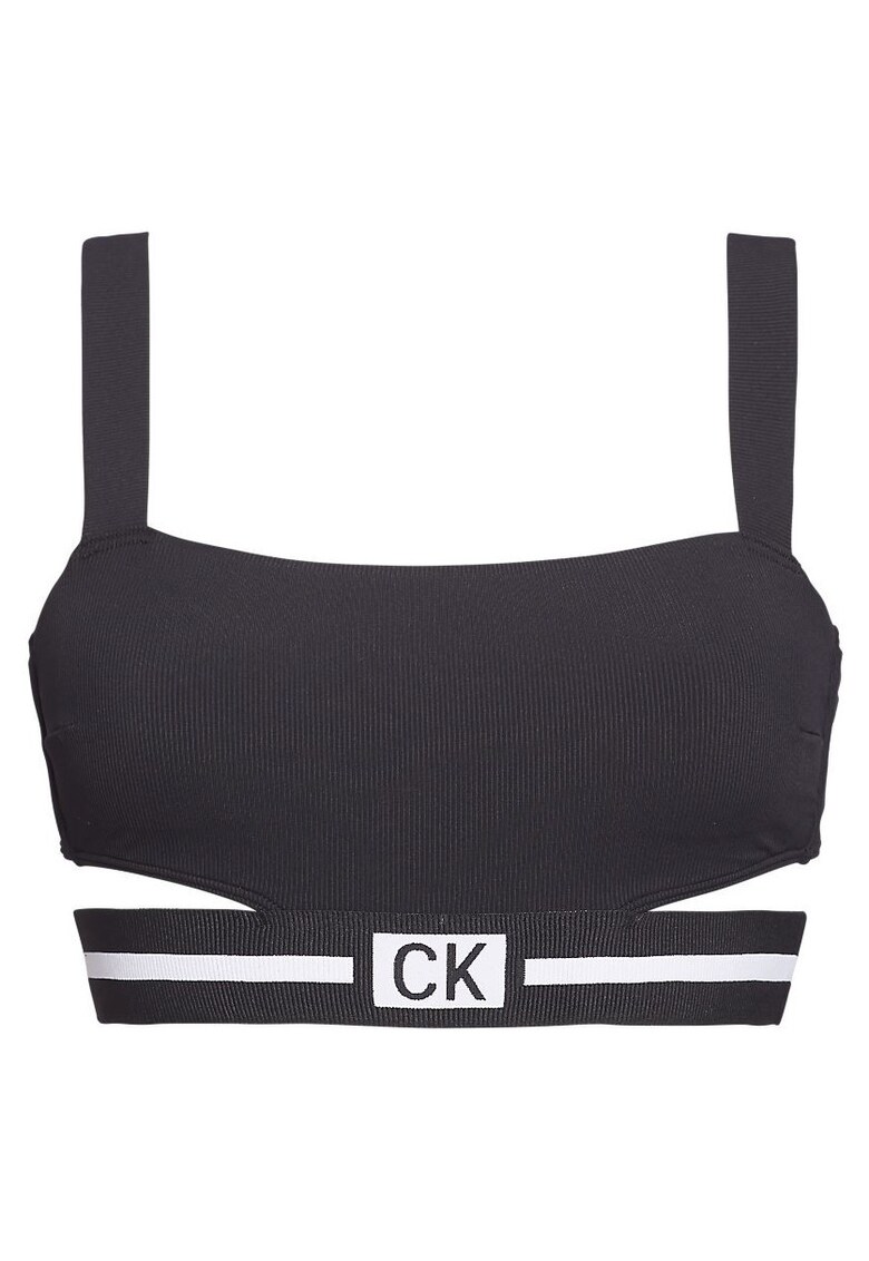 Sutien de baie cu banda logo -