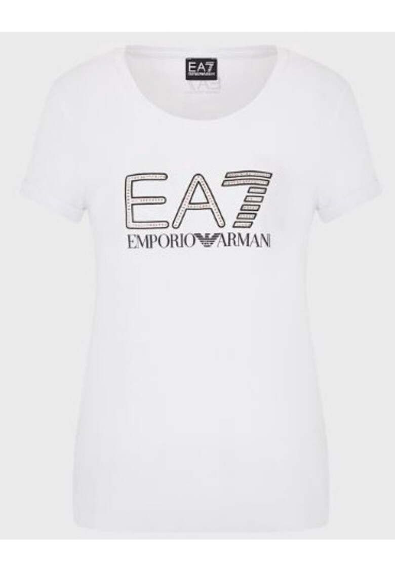 Tricou din amestec de bumbac logo - Alb