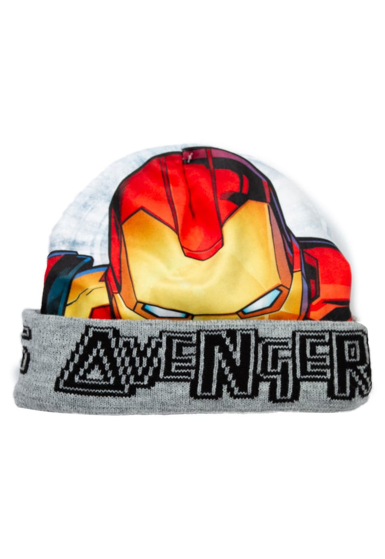 Oferte la Caciula copii  gri - 54 - reversibil Iron Man/Kapitan America - material poliester
