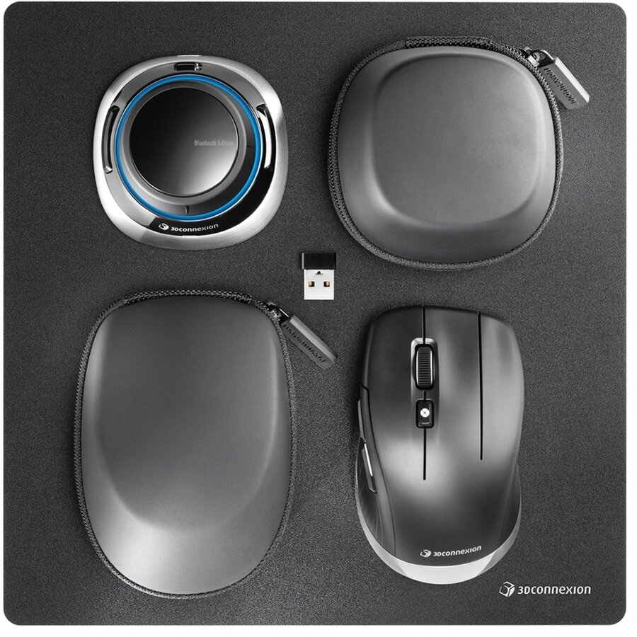 Set SpaceMouse Wireless Kit 2 (CadMouse Compact Wireless + SpaceMouse Wireless + CadMouse Pad Compact) Negru