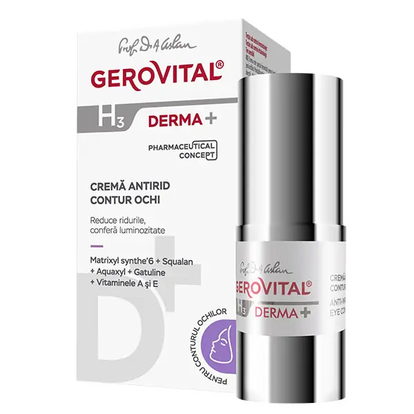 Oferte la Crema antirid contur ochi Gerovital H3 Derma+ (Concentratie: Creion contur ochi, Gramaj: 15 ml)