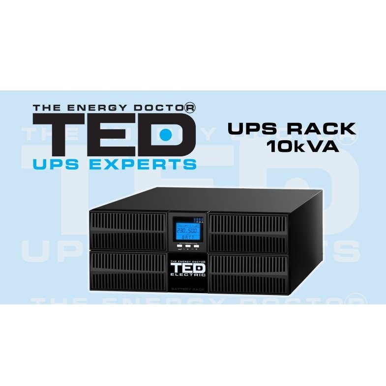 Oferte la UPS Online Dubla Conversie 230V TED Electric 10kVA / 10kW Rackabil 4U, Management, TED006233, nu include acumulatori