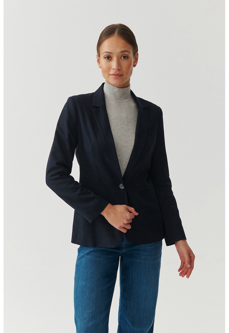 Oferte la Sacou cu buzunare cu refilet Amalfina - Bleumarin