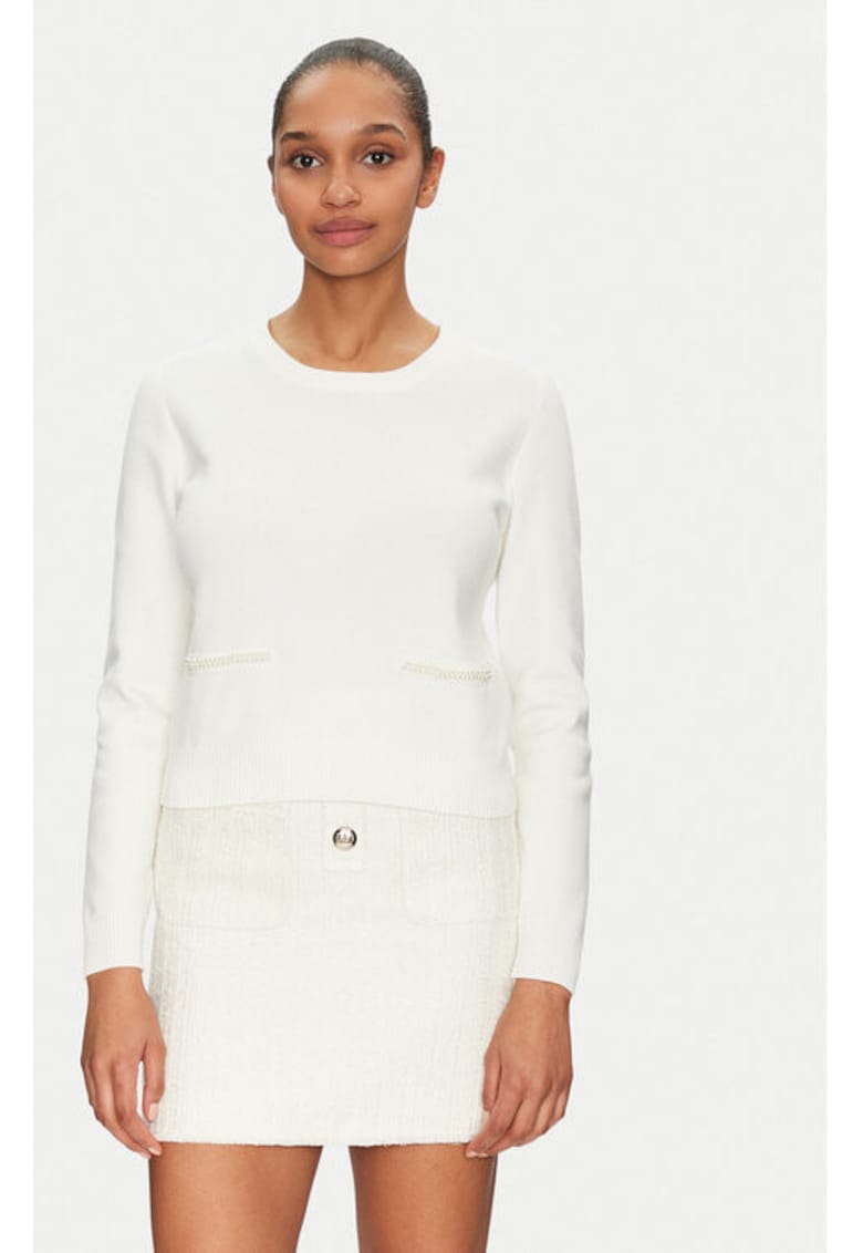 Pulover dama - 305253255 - Acril/Poliamida/Poliester - Alb - Alb