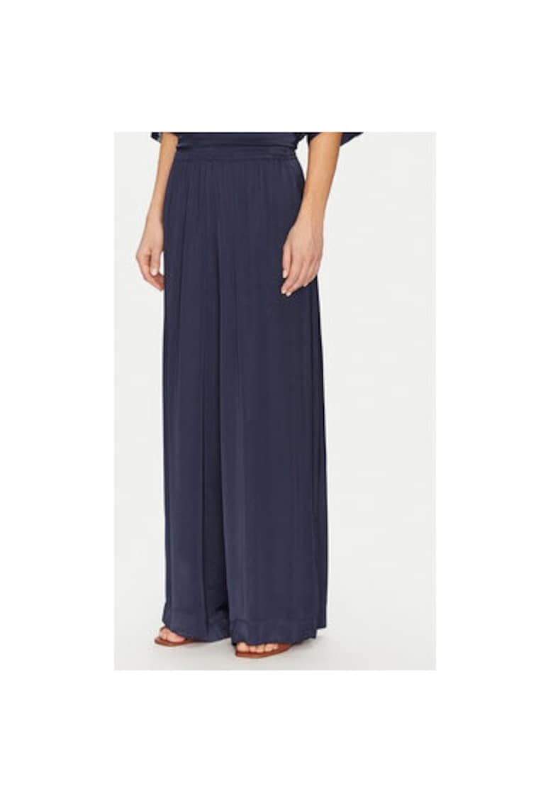 Pantaloni dama - 305389268 - Viscoza - Albastru - Albastru