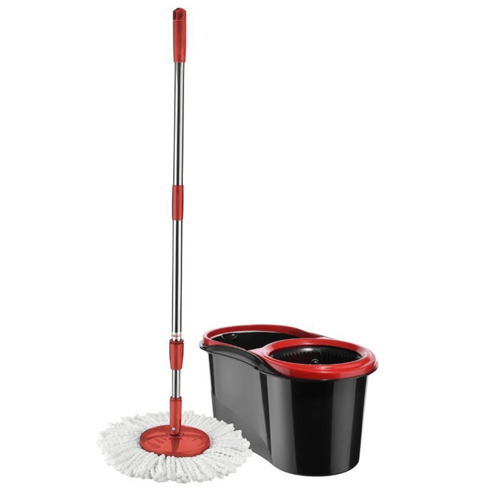 Oferte la Set curatenie, galeata cu storcator si mop rotativ, 13 l, negru