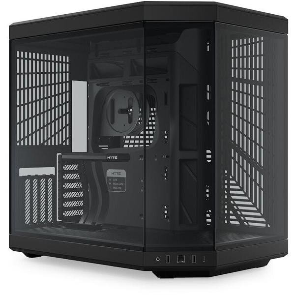 Oferte la Carcasa Y70 Dual Chamber Mid-Tower ATX Sticla Securizata Lateral/Fata Riser PCIe Inclus Negru