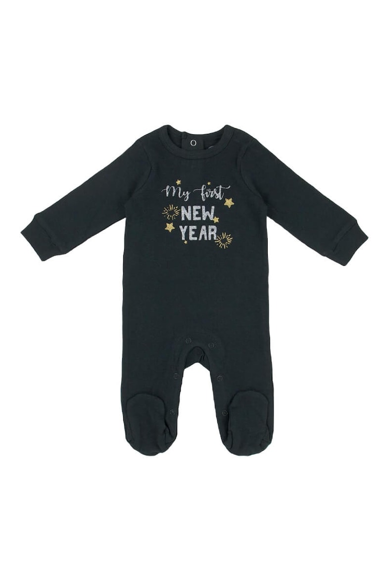 Salopeta pentru bebelusi My First New Year - neagra