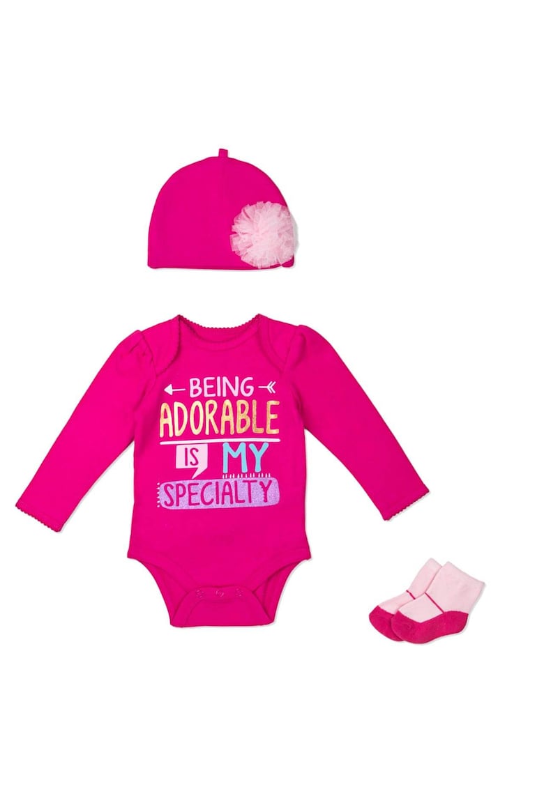 Oferte la Set 3 piese pentru fetite - Being adorable - roz - Roz