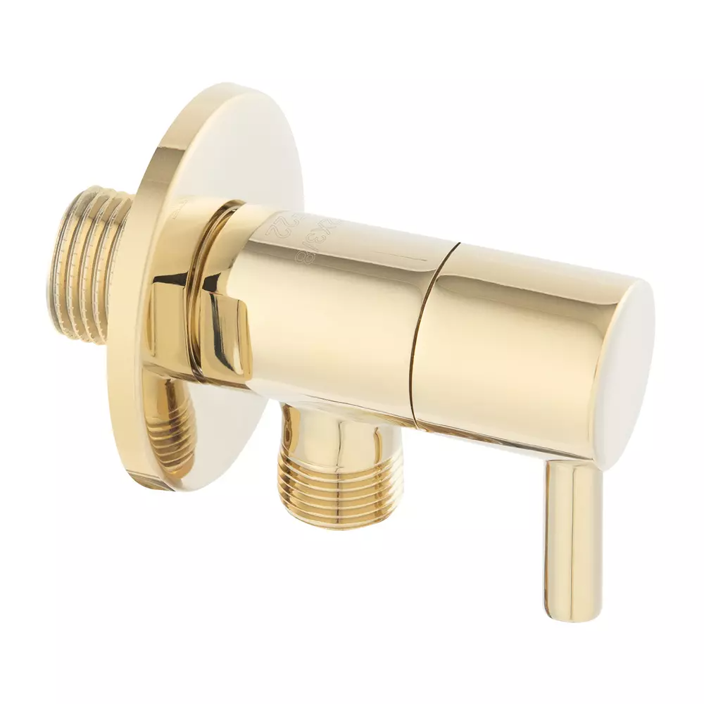 Robinet coltar Ferro Rotondo Z296-G, cartus ceramic, auriu lucios, 1/2” x 1/2”