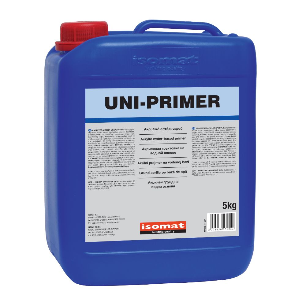Grund acrilic Isomat Uni-primer, pe baza de apa, 5 kg