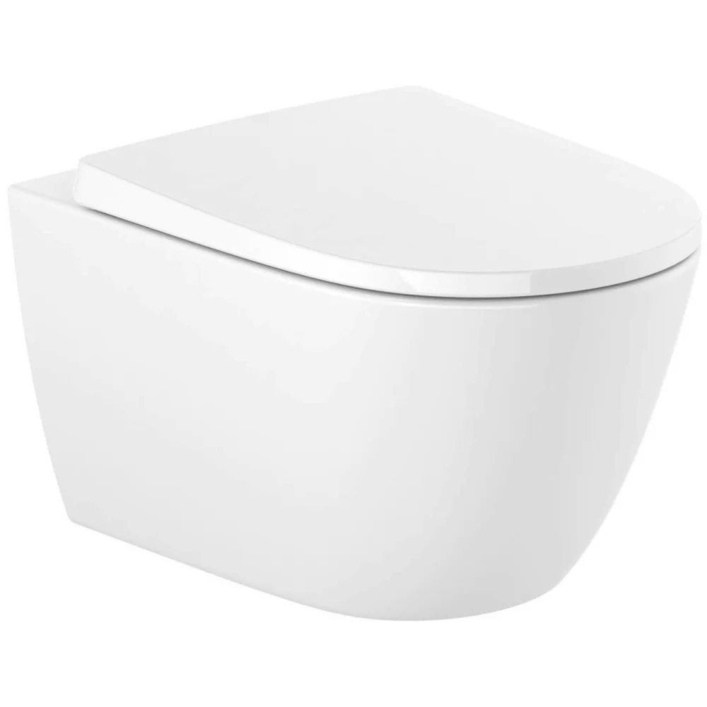Oferte la Vas WC suspendat Roca Rimless Ona, evacuare orizontala