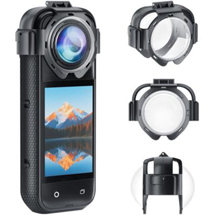 Accesoriu Camera Video Actiune PU750T compatibila cu camera Insta360 X5, Negru