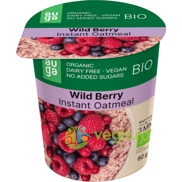 Oferte la Ovaz Integral cu Fructe de Padure fara Zahar Adaugat Ecologic/Bio 60g