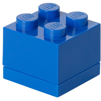 Mini cutie depozitare LEGO 2x2 albastru inchis