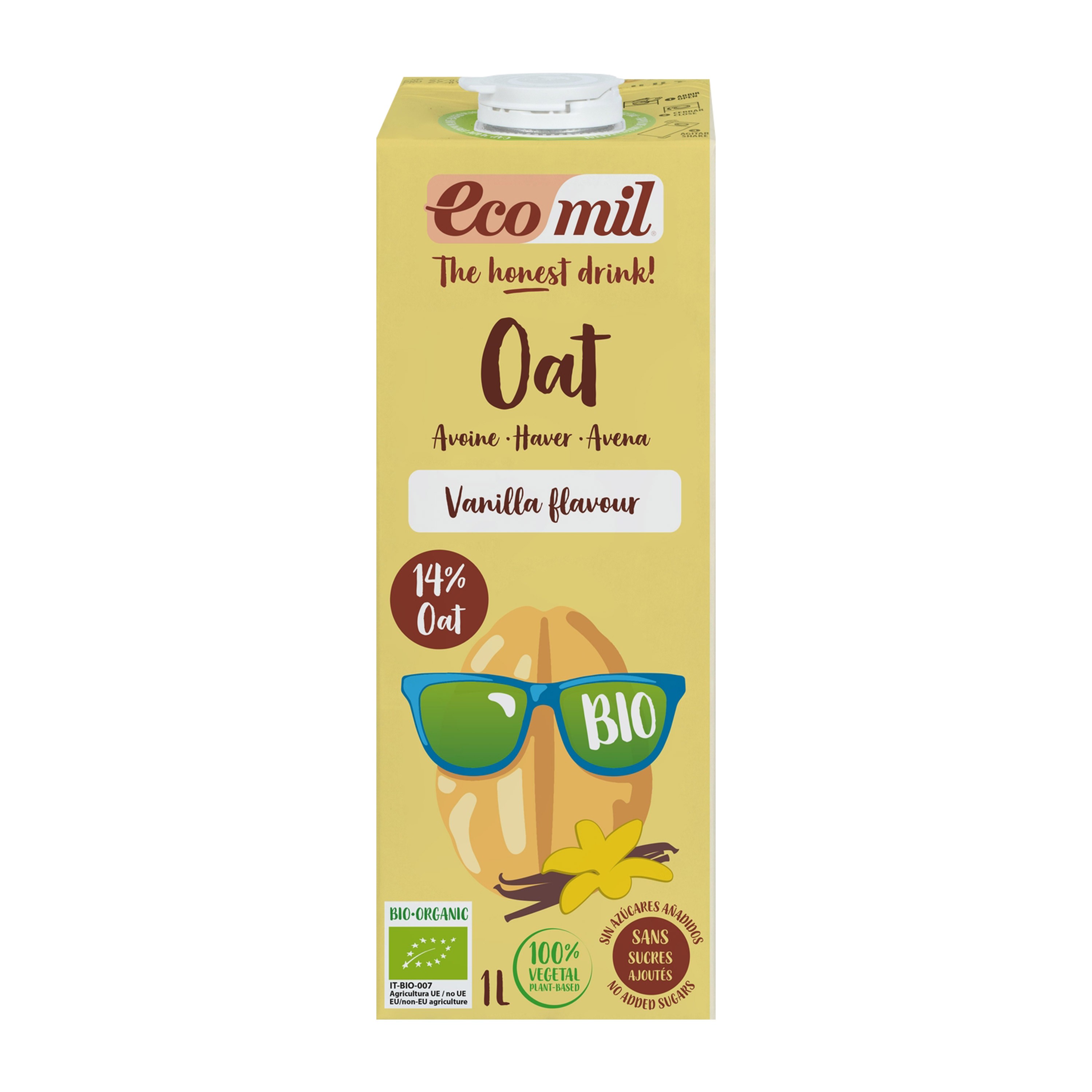 Oferte la Băutură bio de ovăz cu aromă de vanilie, fără zahăr, 1L Ecomil