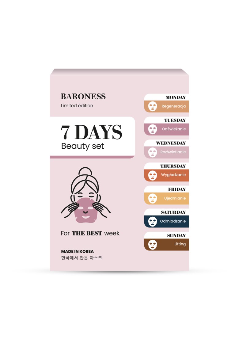 Set de masti de 7 zile 7-day sheet mask