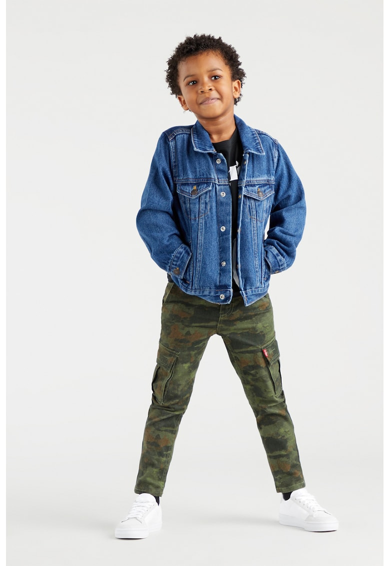 Oferte la Jacheta de denim cu buzunare frontale - Albastru