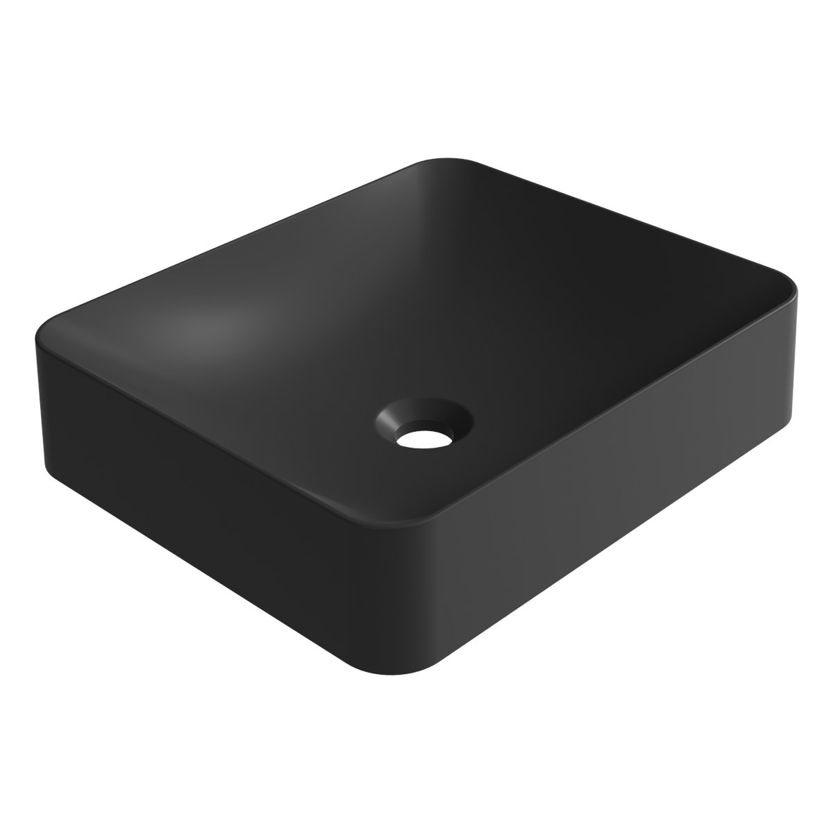 Lavoar dreptunghiular Marmite WB 450C Octavia, din compozit mineral, fara preaplin, montaj pe blat, alb lucios, 450 x 380 x 105 mm