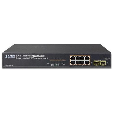 Oferte la Switch GS-4210-8P2S Gigabit 8x RJ-45 2x SFP PoE+