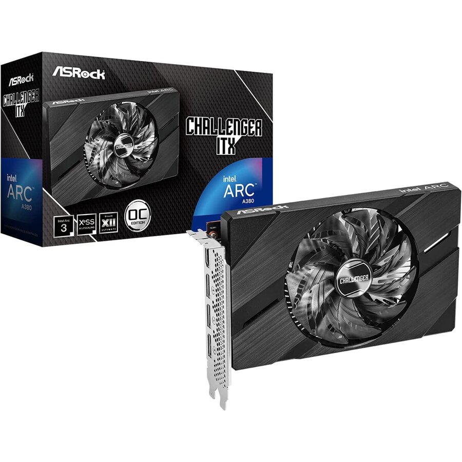 Oferte la Placa video Intel Arc A380 Challenger ITX OC, graphics card - 6GB - 1x HDMI, 3x Displayport Version 2.0