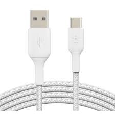 Oferte la Cablu De Date\Incarcare USB-A to USB-C Braided  0.15M Alb