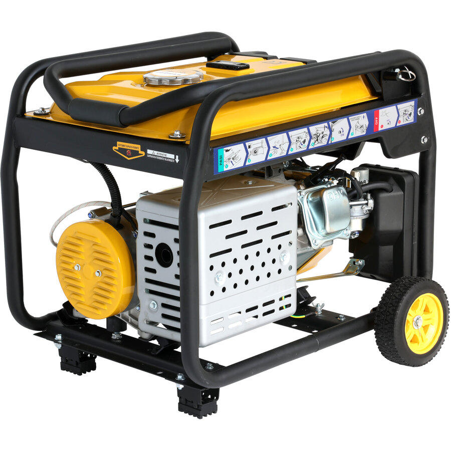Oferte la Generator Curent FD 3600ER Automatic  Open-Frame 3kW G2 Monofazat Benzina Pornire Electrica Galben/Negru