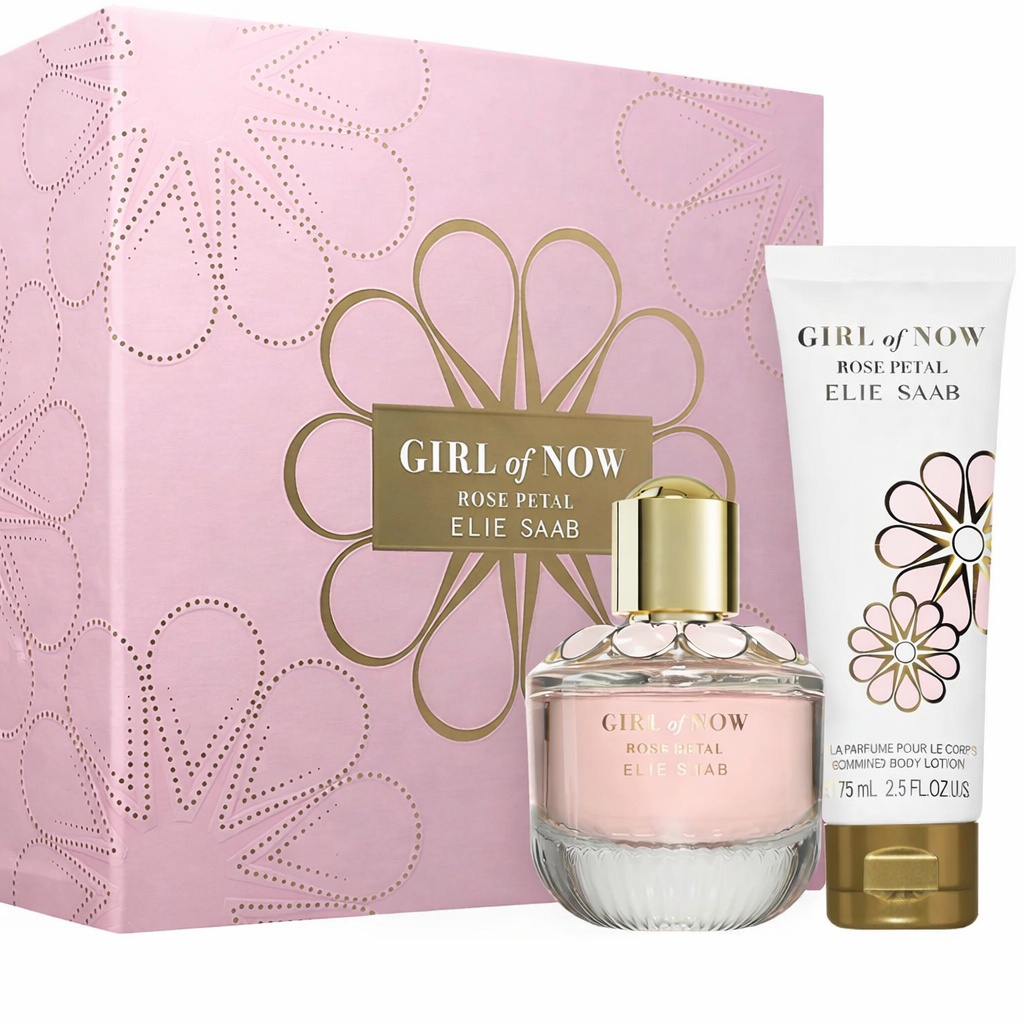 Oferte la Set cadou Elie Saab Girl of Now Rose Petal, Apa de Parfum, Femei, 50 ml + Lotiune de corp, 75 ml