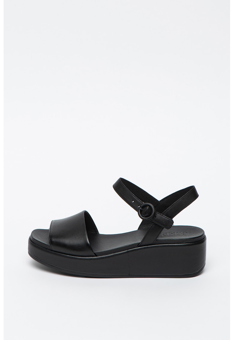 Sandale din piele cu talpa wedge Misia