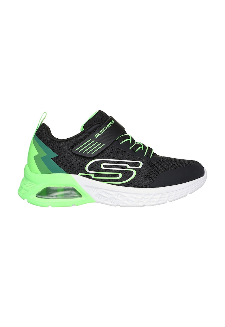 Pantofi sport cu inchidere velcro Microspec Max II - Negru/Verde lime