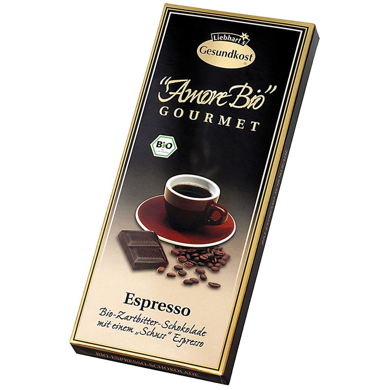 Oferte la Ciocolata amaruie Espresso, 55% cacao, 100g Liebhart's Amore Bio