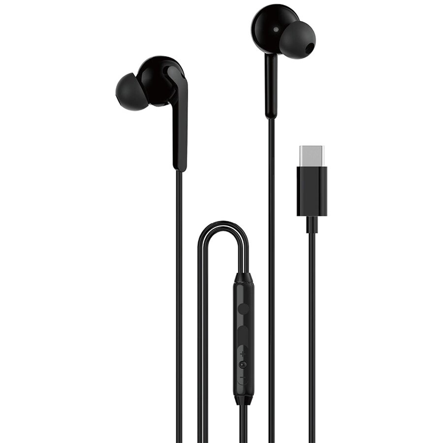 Casti In-Ear X3C Plus Control pe Fir USB-C Lungime Cablu 1.2M Negru