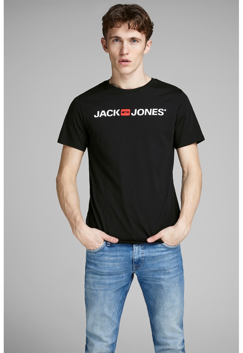 Tricou slim fit cu imprimeu logo Classic - Negru