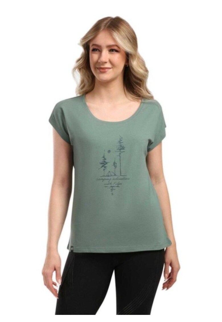 Tricou dama Roane - verde - bumbac organic - Verde