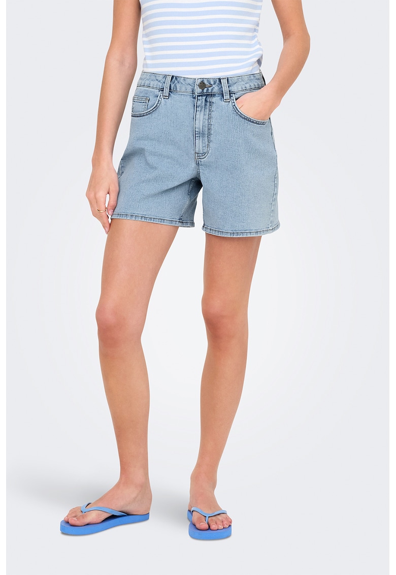 Oferte la Blugi scurti cu buzunare - Albastru deschis