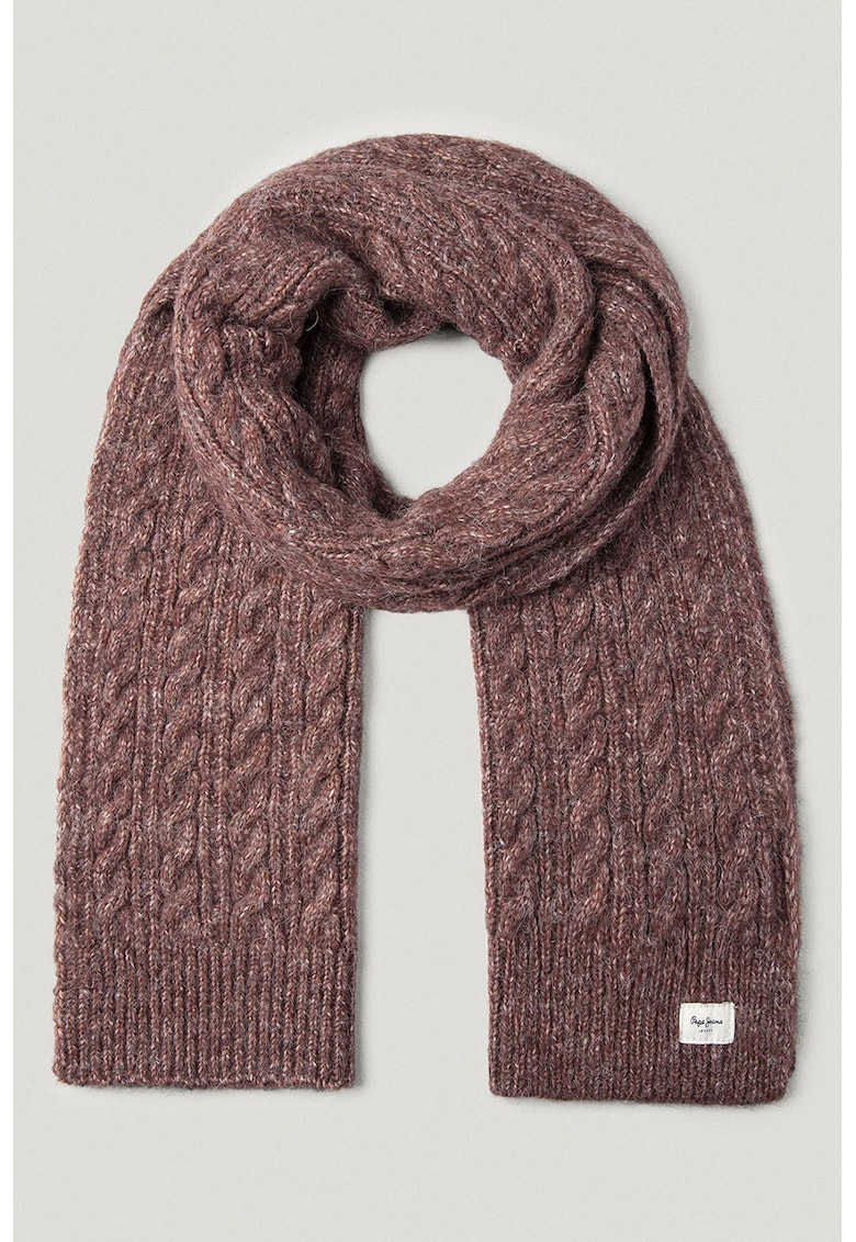 Oferte la Fular cu design torsade - Rosu stins